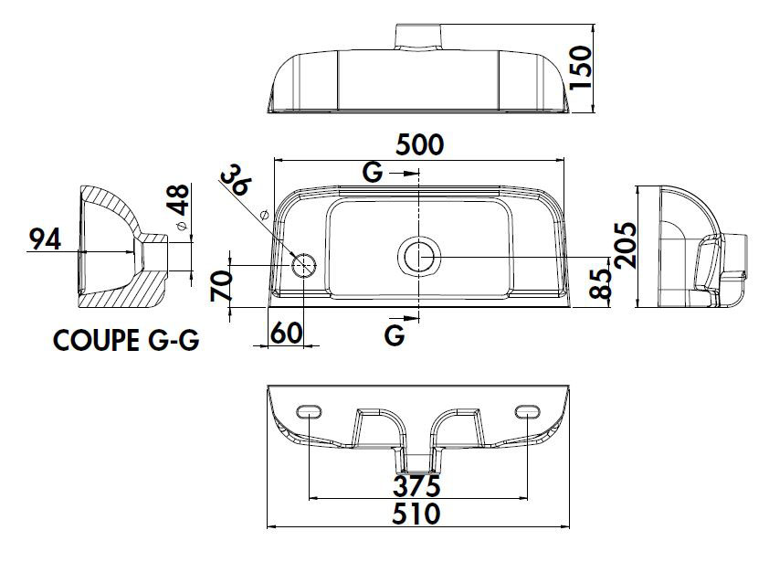 Schéma de «  Lave-main Edge  »