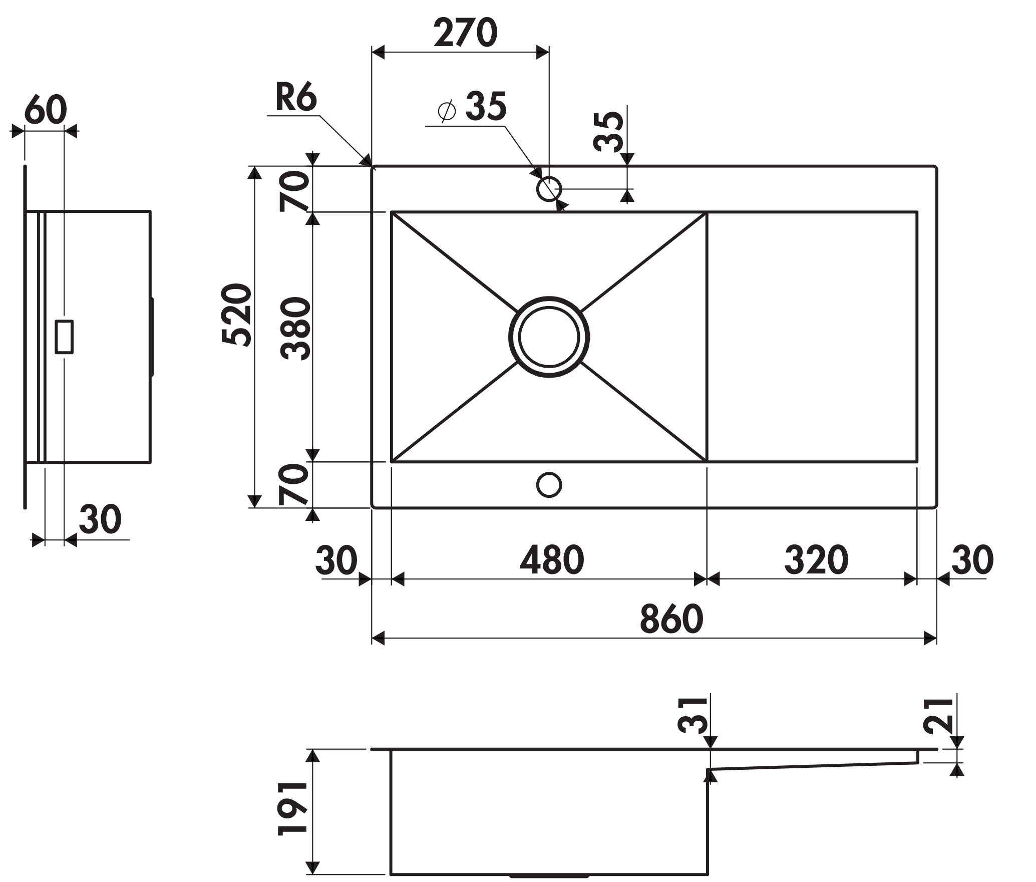 Schéma de «  Adagio Plus Inox lisse  »