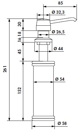 Schéma de «  Distributeur de savon chromé  »