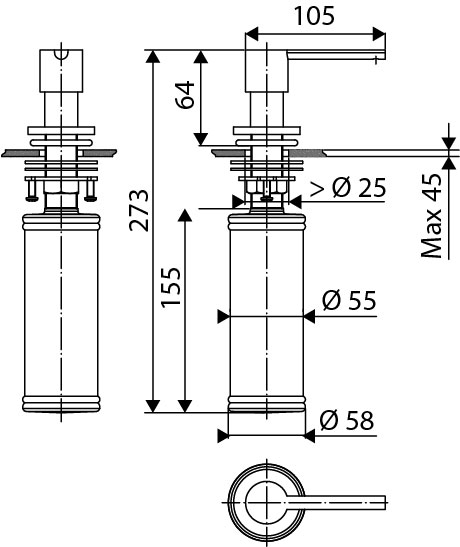 Schéma de «  Distributeur de savon inox  »